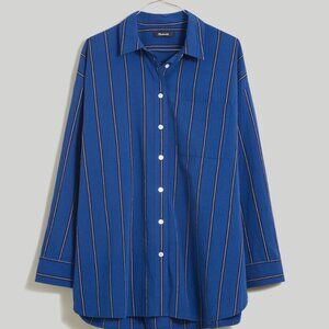 Madewell Signature Poplin Oversized Shirt Medium